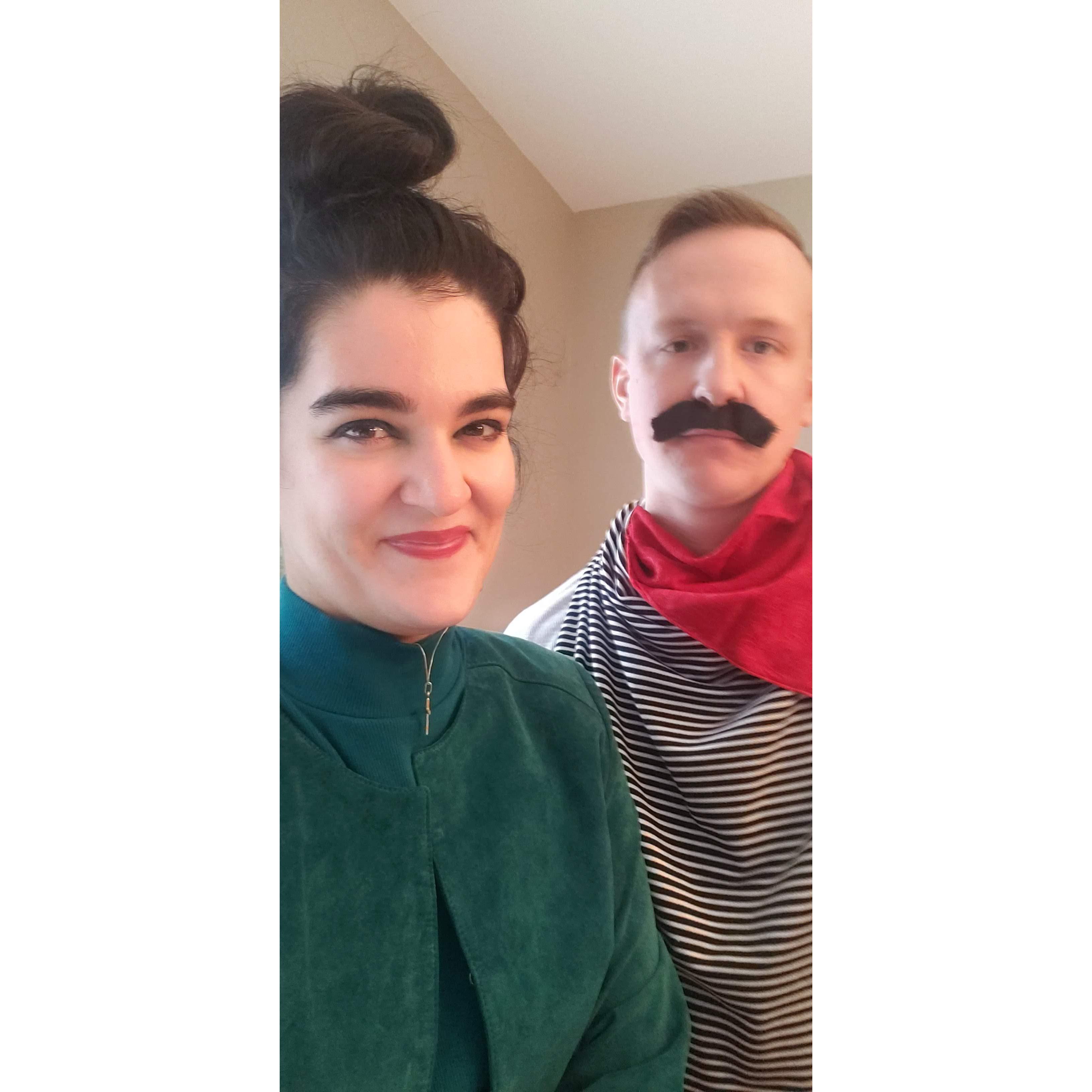 Clair Voyant & Bo Jalais at the infamous Murder Mystery Christmas Party (ask Lauren's cousins about it)