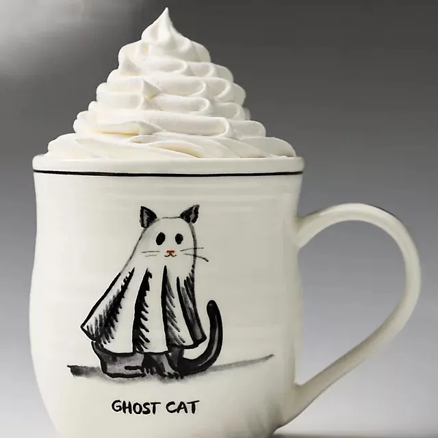 Molly Hatch Stoneware Halloween Cat Mug