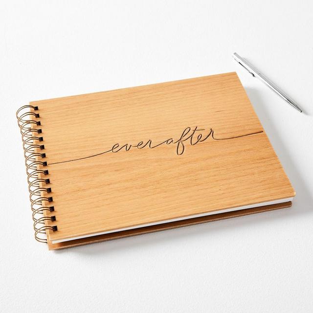 Hereafter Wood Wedding Guestbook