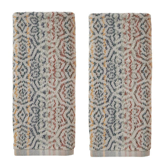 2pc Rhapsody Hand Towel Set Red - SKL Home
