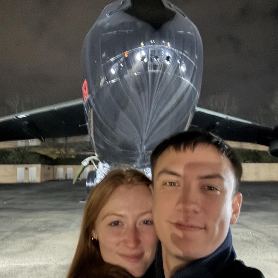 Our first trip together where he had to show off his his privilege of getting on any military base