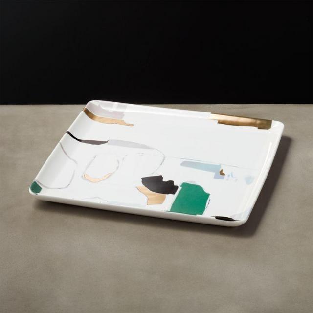 CB2 Promenade Square Serving Platter