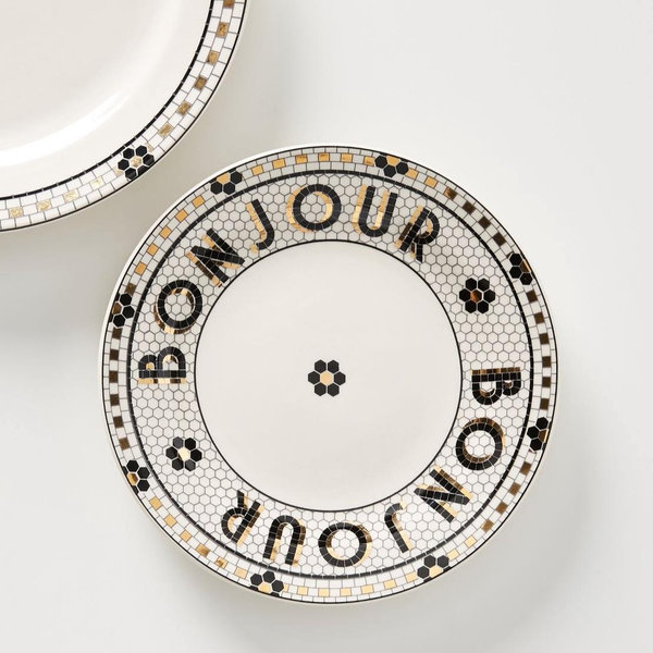 Bistro Tile Bread Plates, Set of 4
