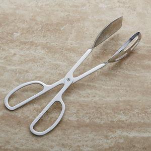 Silver Scissor-Handled Serving Tongs | Crate & Barrel