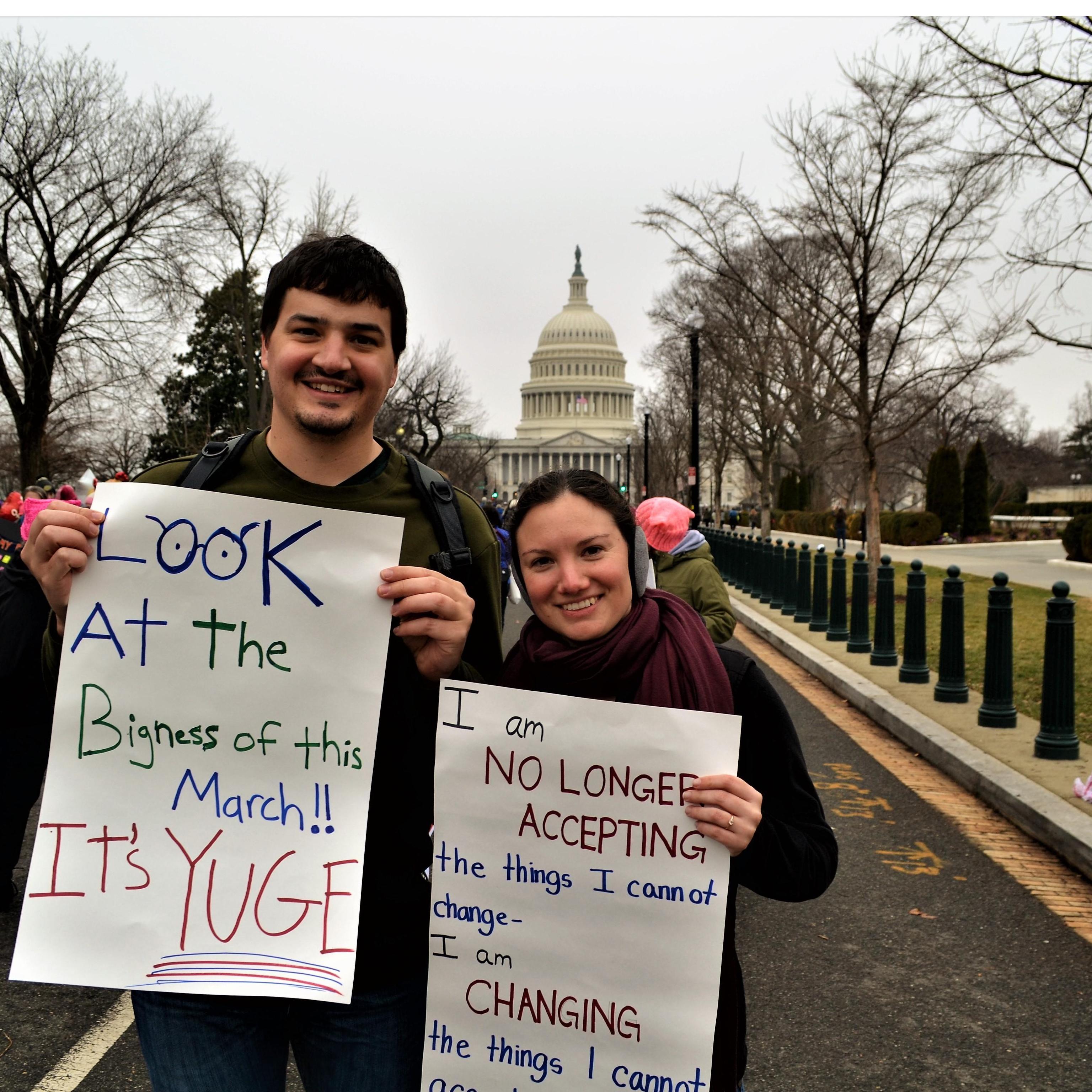 The couple that protests together stays together...