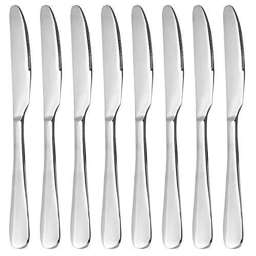 MCIRCO Stainless steel Dinner Knife,Butter Knives Dinner Knife Set Table Knives Flatware Set Set of 8