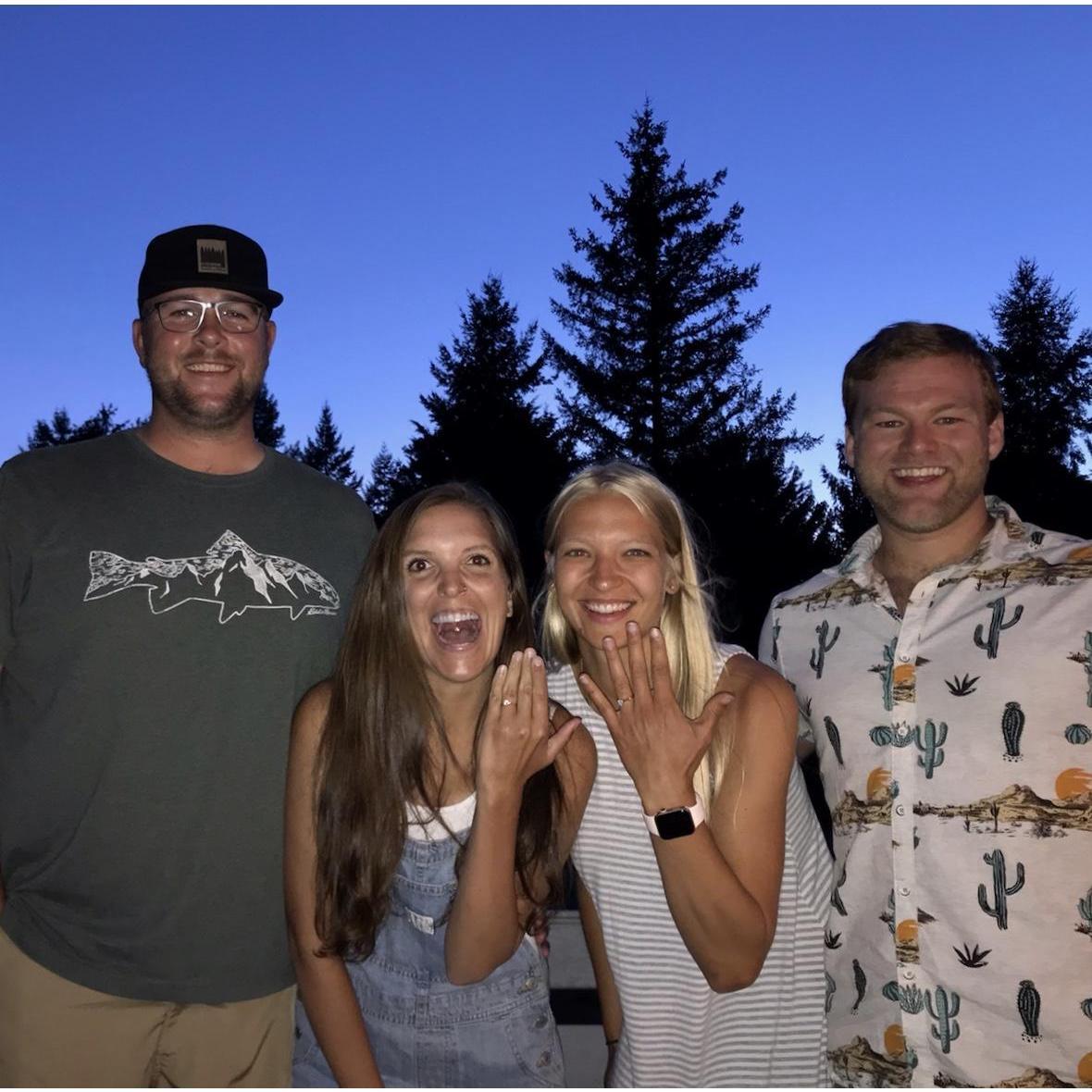 Celebrating with our friends Wade and Haley who got engaged the same day as us!