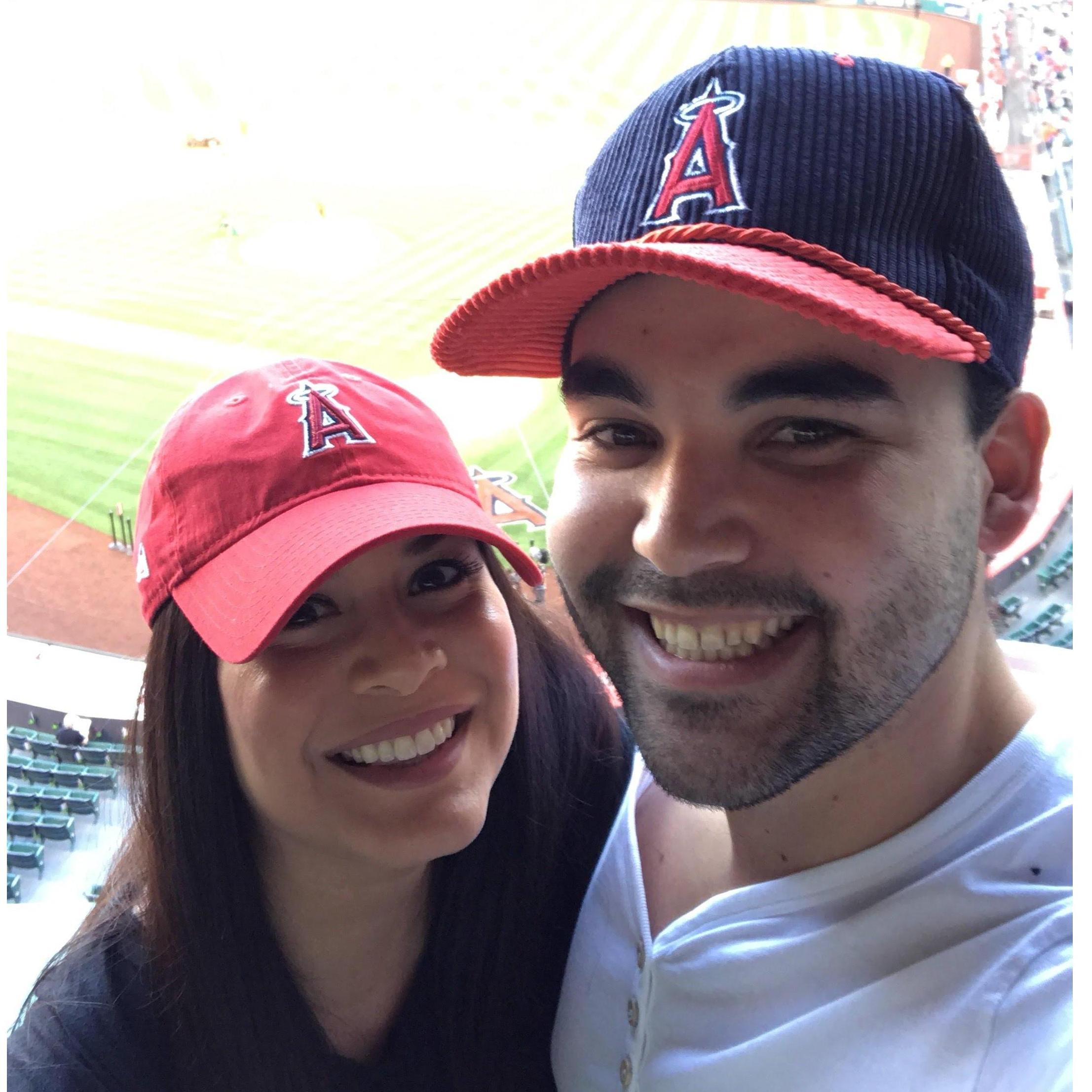 Our first baseball game together