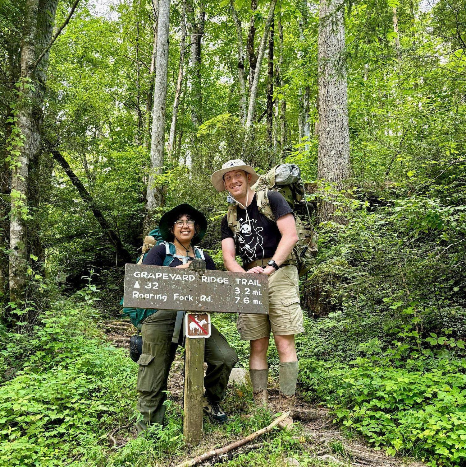 The backpacking trip where Andrew proposed! - Smoky Mountains, July, 2024