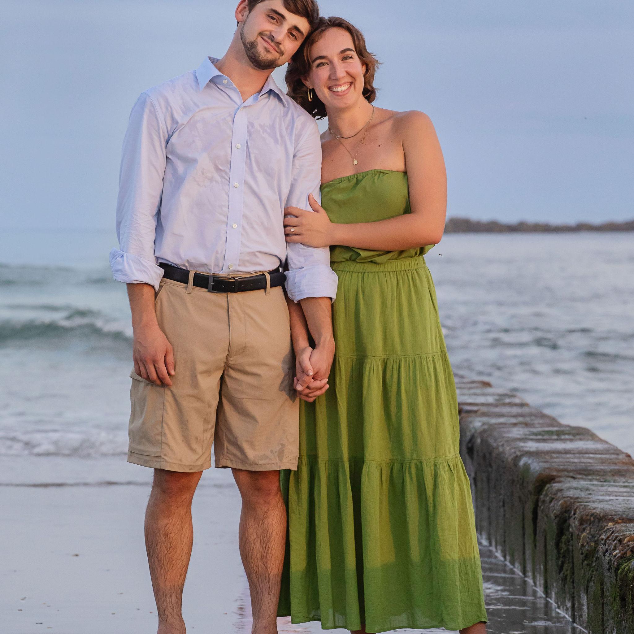 Engagement photo shoot at Wrightsville Beach
