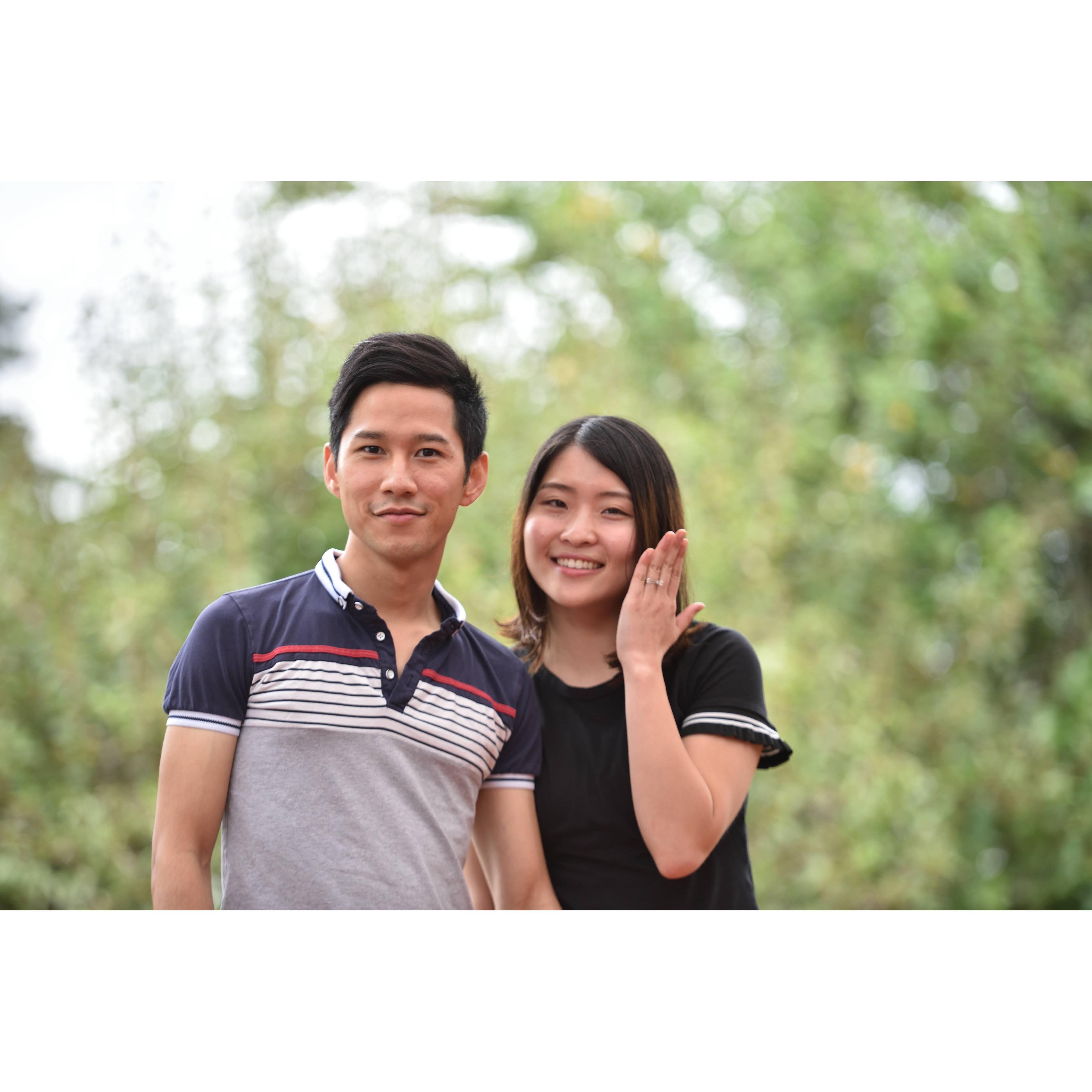 Thank you Hiroo for taking our first engagement photo!
