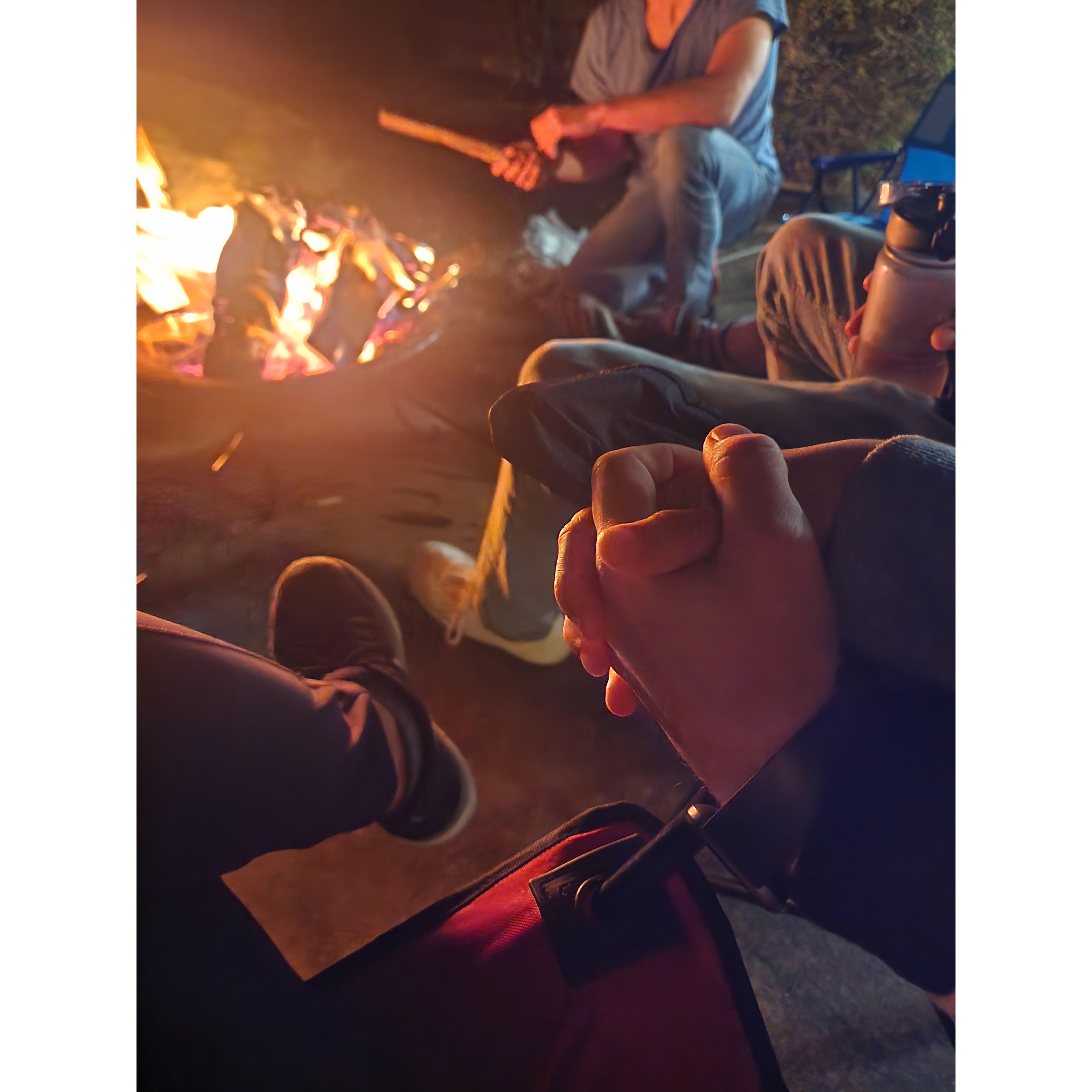 Bonfire at the Moon’s before Keegan asking me to officially be his girlfriend!! 02.25.23