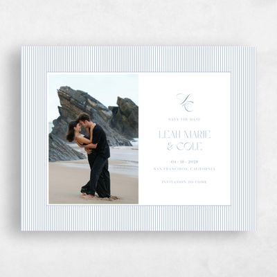 Denim Blue Wedding Save the Date - Tristabelle Photo