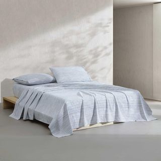 Wavy Stripe Cotton Percale 4-Piece Sheet Set