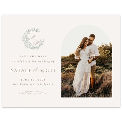 Rich Sage, Green Wedding Digital Save the Date - Armoise Photo