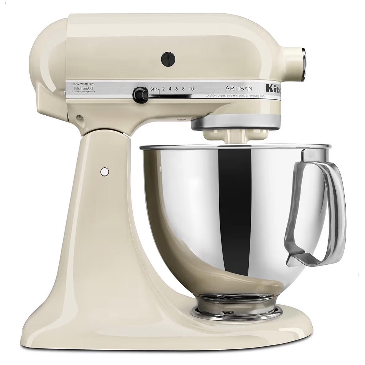KitchenAid Artisan Series 5 Quart Tilt Head Stand Mixer with Pouring Shield KSM150PS, Almond Cream