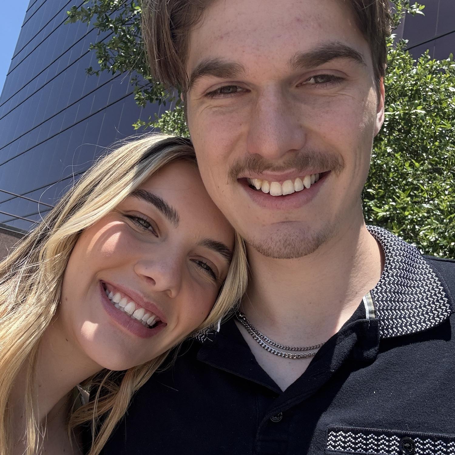 The day we went ring shopping on our four-year anniversary—May 30th, 2025!