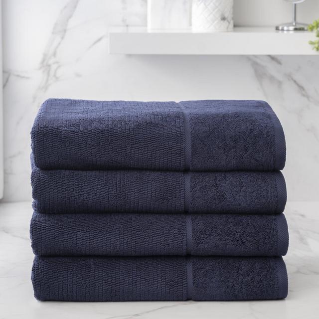 Luxury Textured 6 Piece Turkish Cotton Bath Towel Set