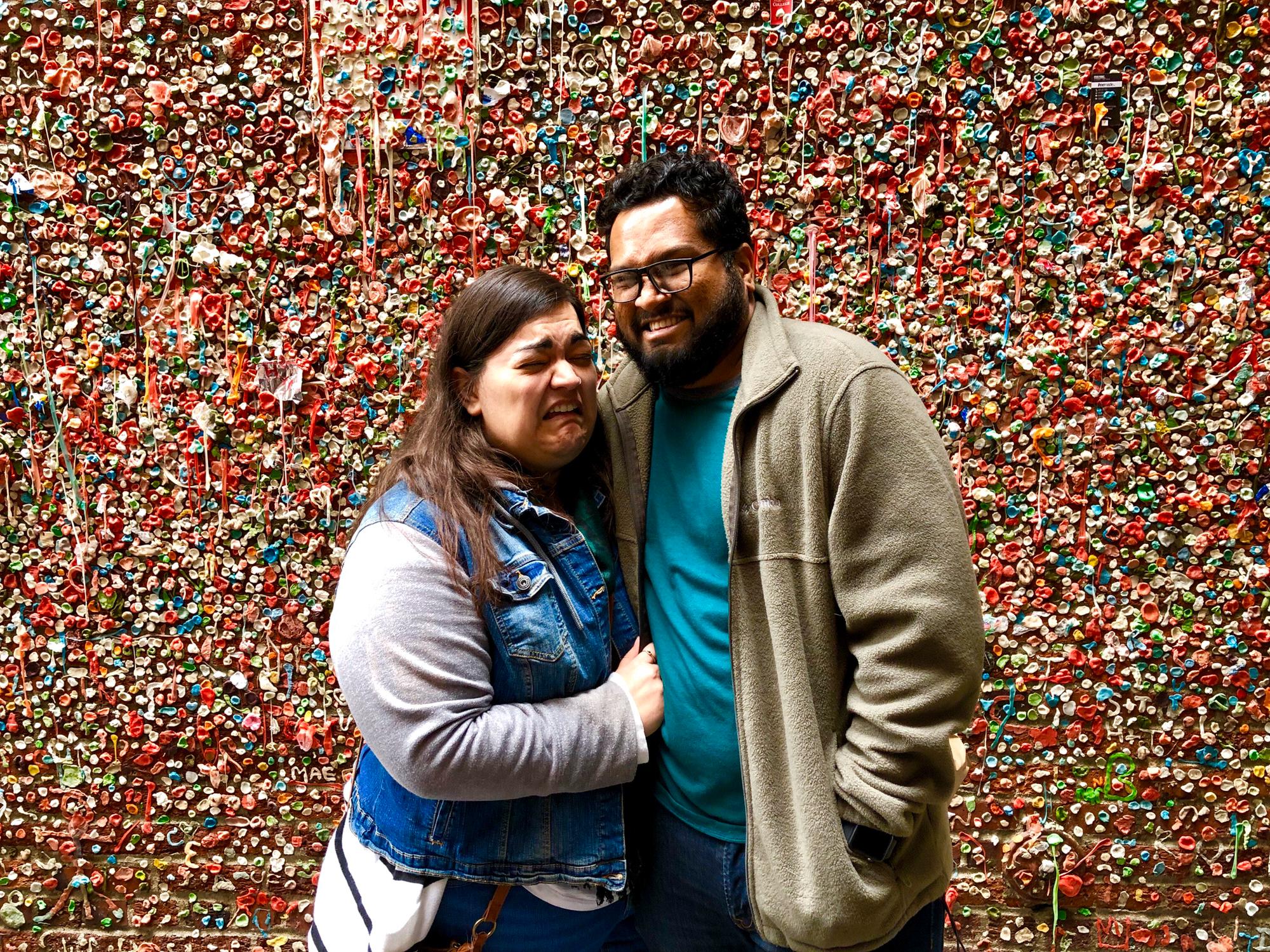Clearly disgusted by the Seattle gum wall - April 2019