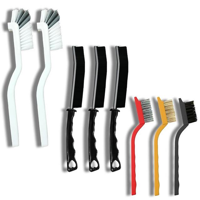 Betanull 8 Pcs Hard Bristle Crevice Cleaning Brush, Gap Clening Brush, Hard Bristle Crevice Cleaner Brush, Thin Hard Bristle Brush for Cleaning, Thin Crevice Brush, Crevice Cleaning Tool, Gap Brush