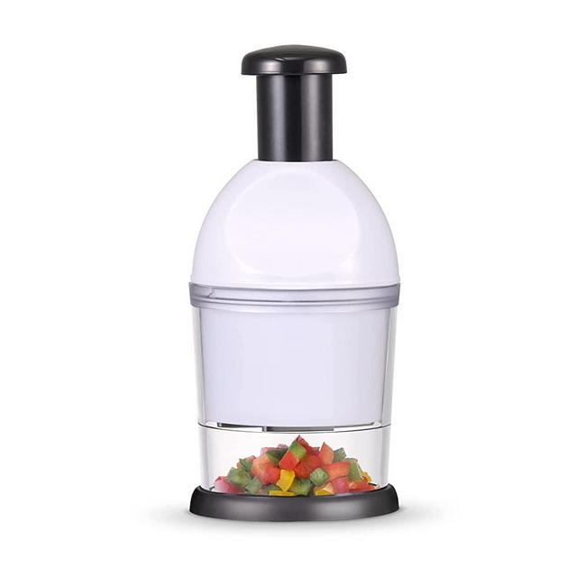 Food Chopper, Hand Chopper Dicer Easy to Clean, Manual Slap Vegetable Chopper Onion Cutter, Garlic Chopper Mincer for Onion, Nut, Tomato, Pepper, Celery, etc