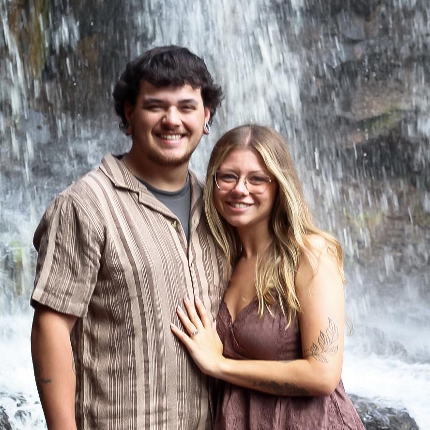 The start of our engagement photo session at Gooseberry Falls!