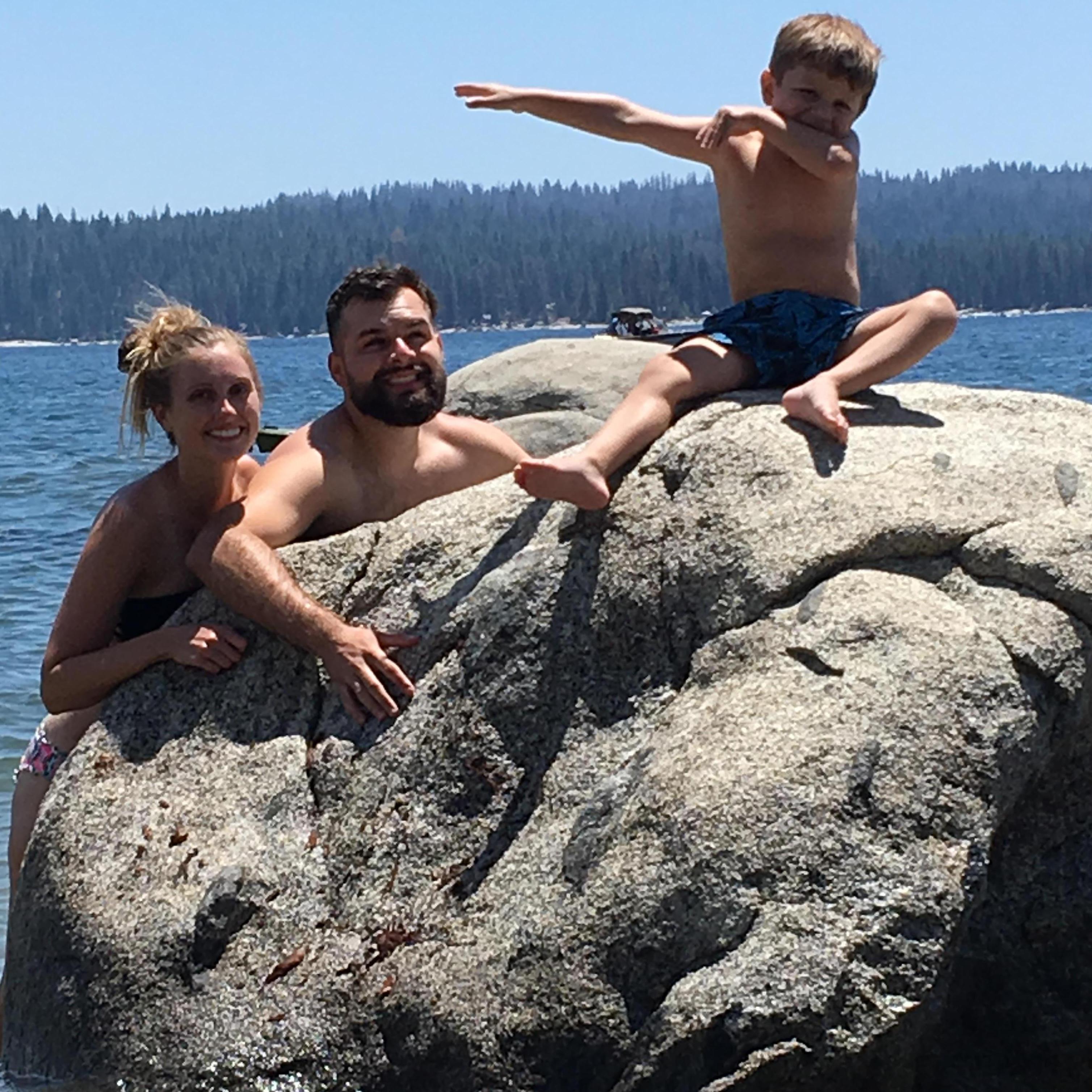 Shaver Lake with Rocky (Miguel's nephew).