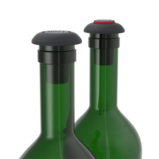 HOST AirLOCK Wine Preserver Extra Stoppers, Wine Pump Corks for Wine Bottle Sealer, Wine Air Remover Accessories Black Set of 2