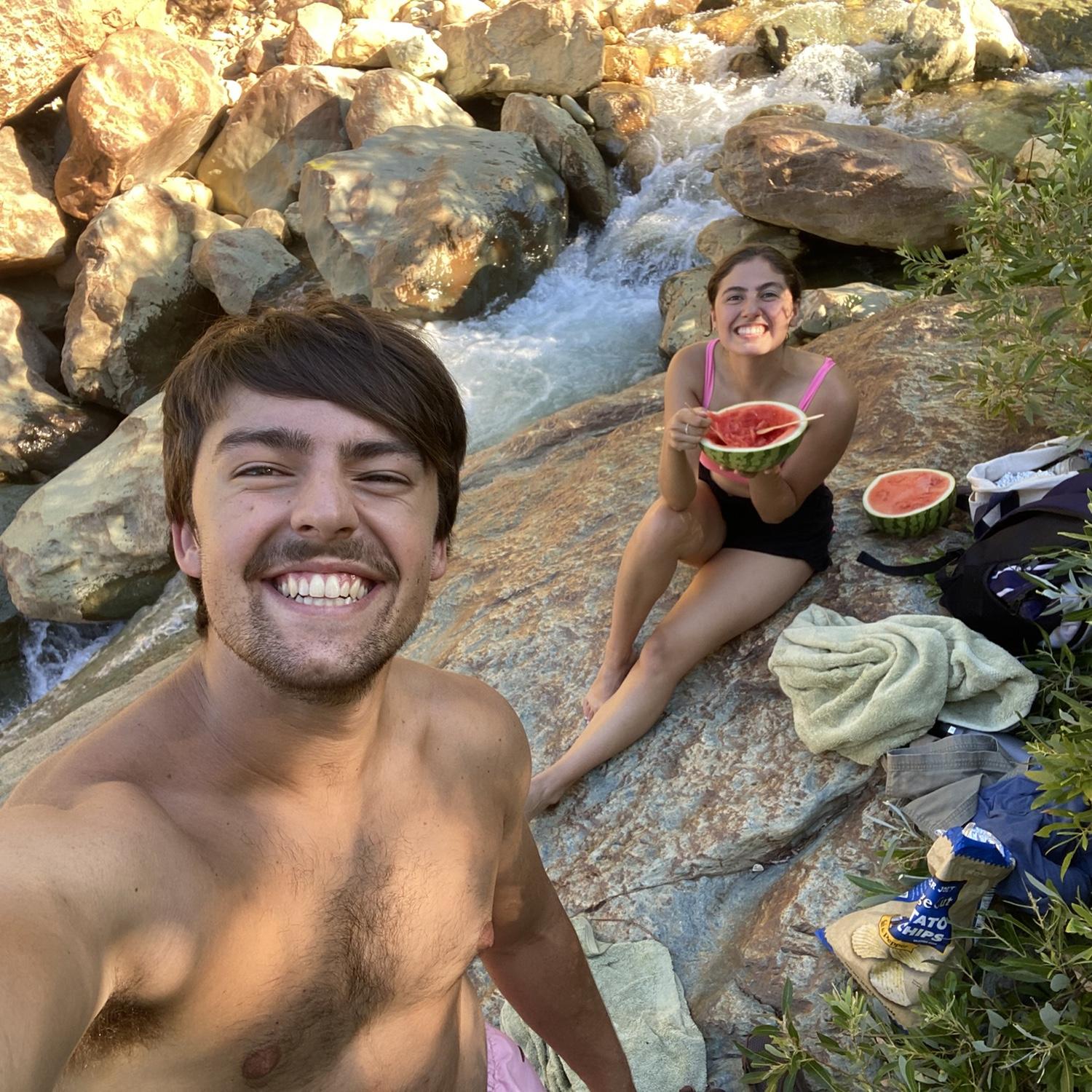 Summer swimming hole snacks