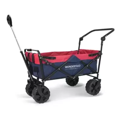 WonderFold® Wagon S2 Beach Tire Push and Pull Folding Wagon