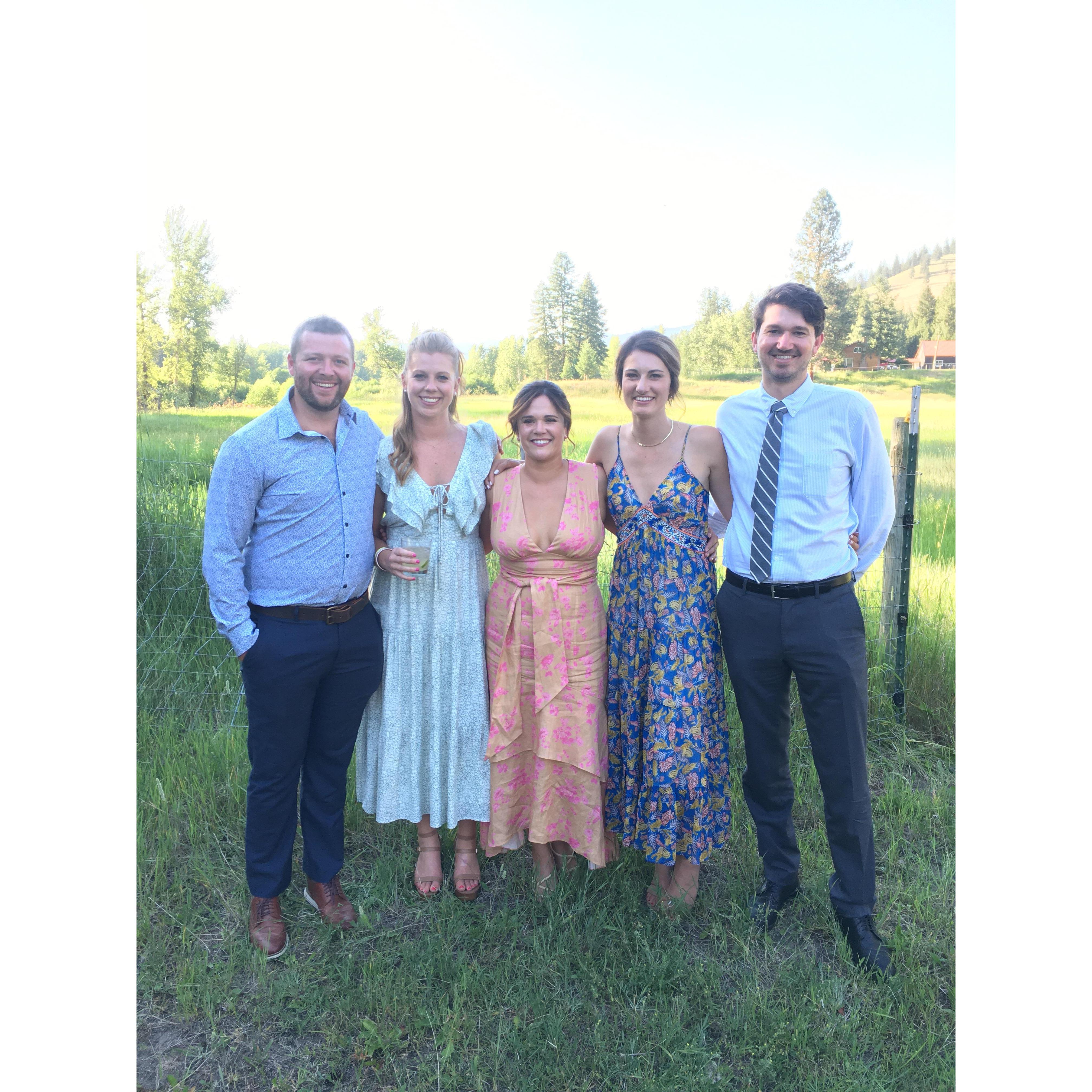 Willamette buds Max, Danica & Ginny @ Eva and Michael's Montana big sky wedding