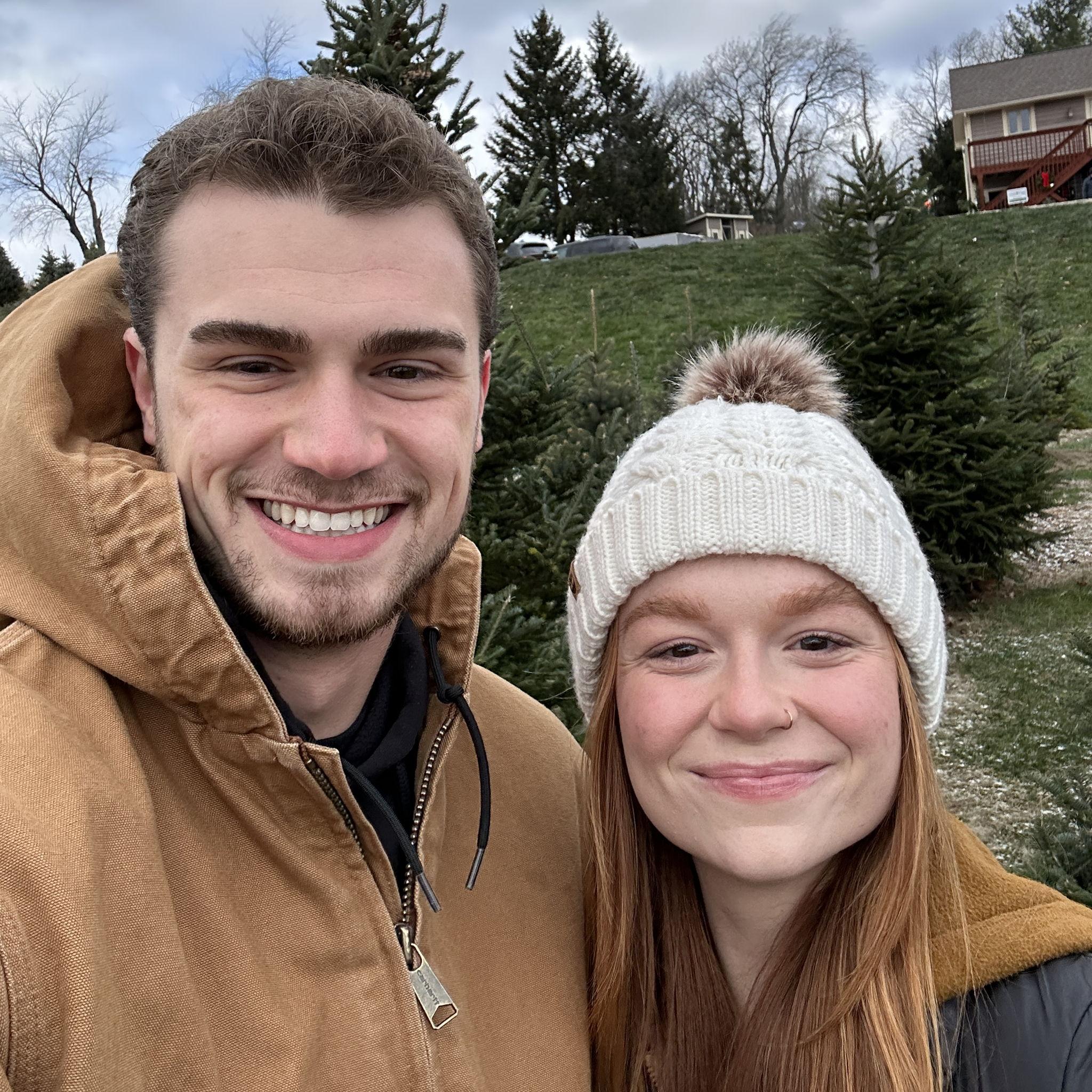 El's first time joining the Binder's Christmas tree cutting tradition!