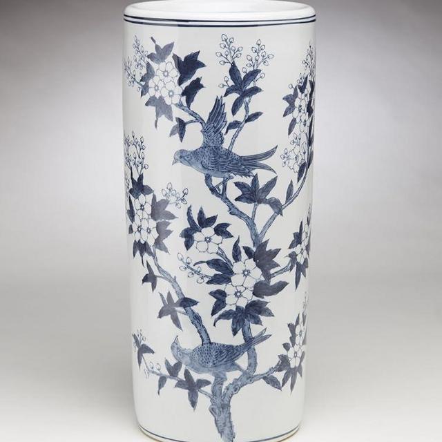 Zeckos AA Importing 59832 Blue and White Umbrella Stand