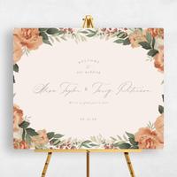 Orange Wedding Sign - Juniper Landscape