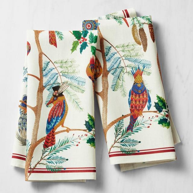 Holiday Bird Towels, Set of 2