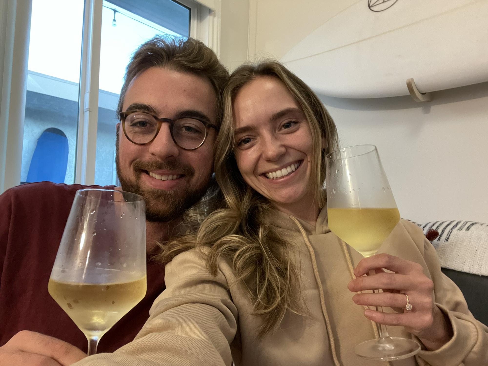 Enjoying some white wine :)