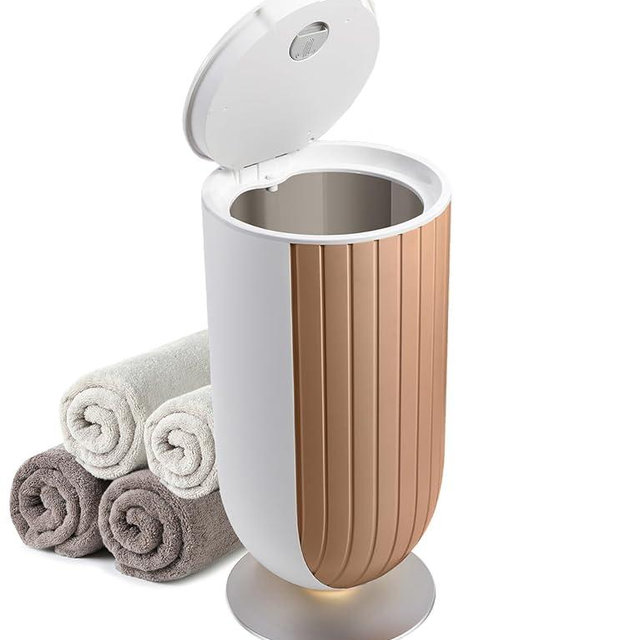 Towel Warmer for Bathroom in Towels,Blankets & Clothes-27L Large spa towel warmer with 5-Minute Rapid Heating,4 Adjustable Modes, Auto Flip-Top, Aromatherapy & Night Light, ETL Certified (Wooden, 27L)