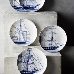 Caskata Rigging Blue Canape Plate Set