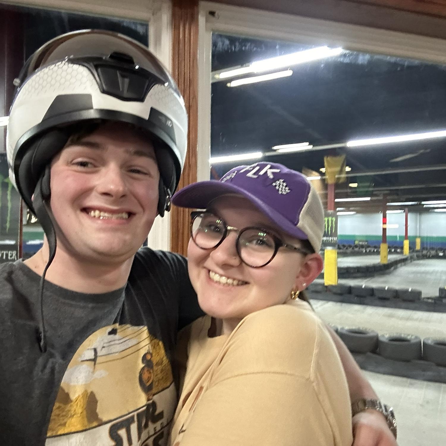 Our date to French Lick and go-carting. He won btw!