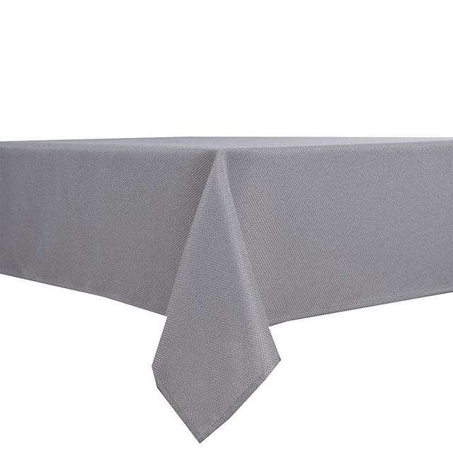Biscaynebay Textured Fabric Tablecloths, Water Resistant Spill Proof Tablecloths for Dining, Kitchen, Wedding and Parties, Silver Grey 54 by 54 Inches Square