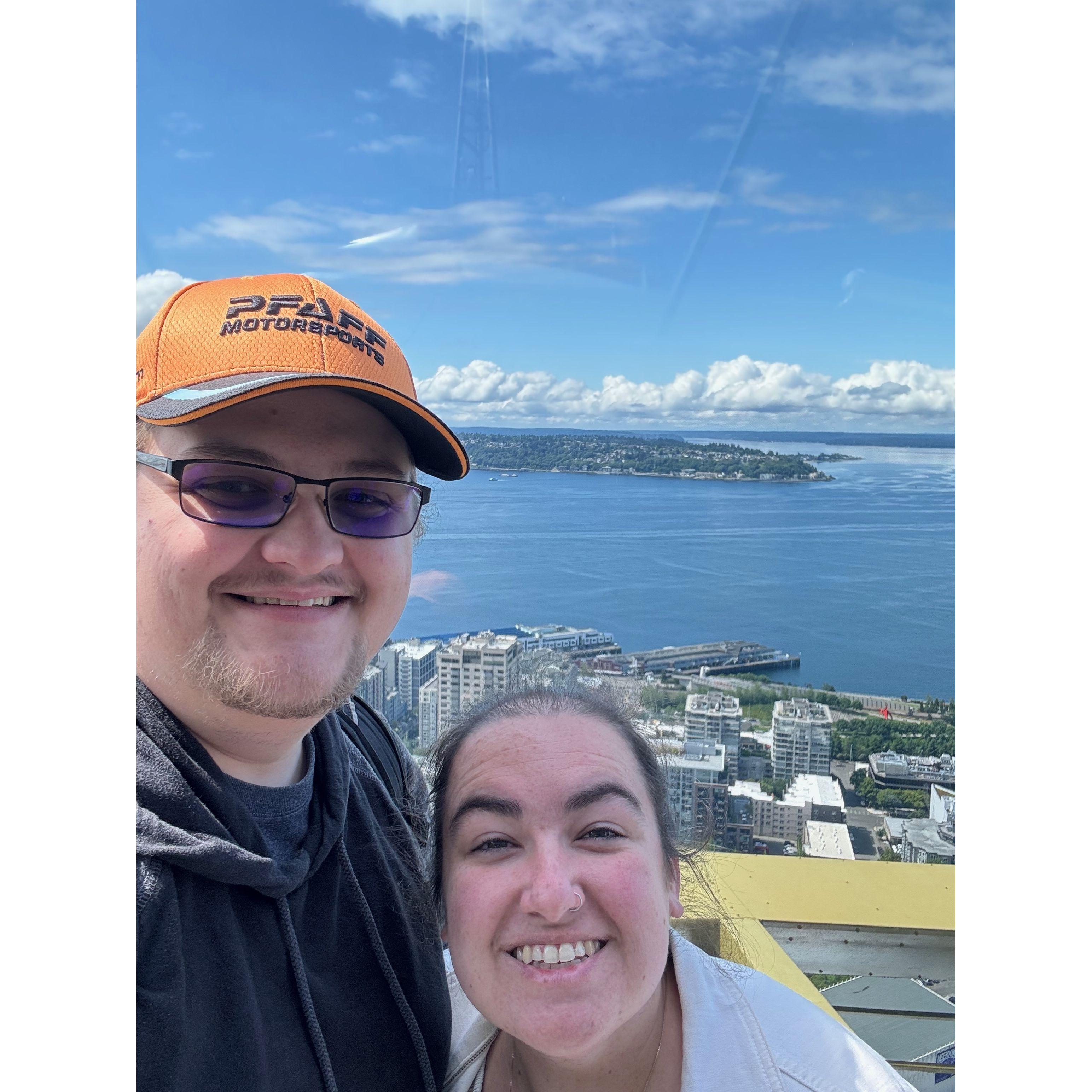 Top of the Space Needle in Seattle