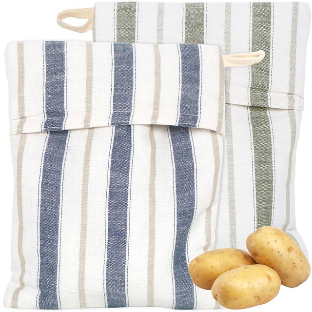 Microwave Potato Bag, 2 Pack Reusable Baked Potato Pouch Bag, Reusable Microwave potato Cooker bag (M)