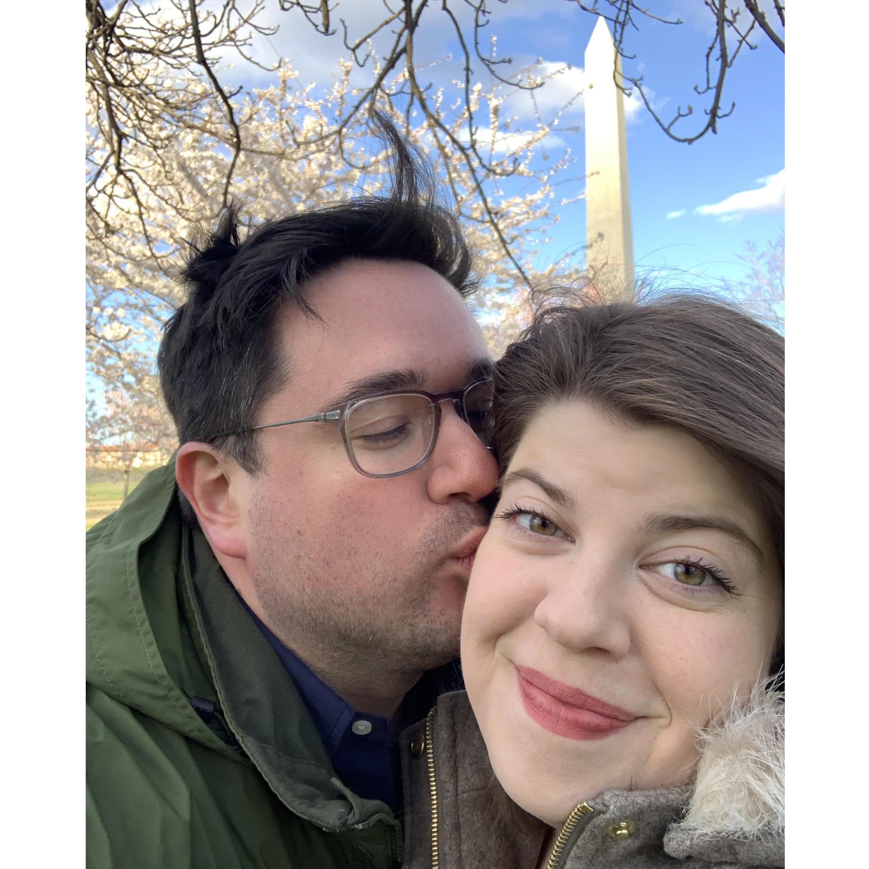 Playing local tourist enjoying the Cherry Blossoms & monuments