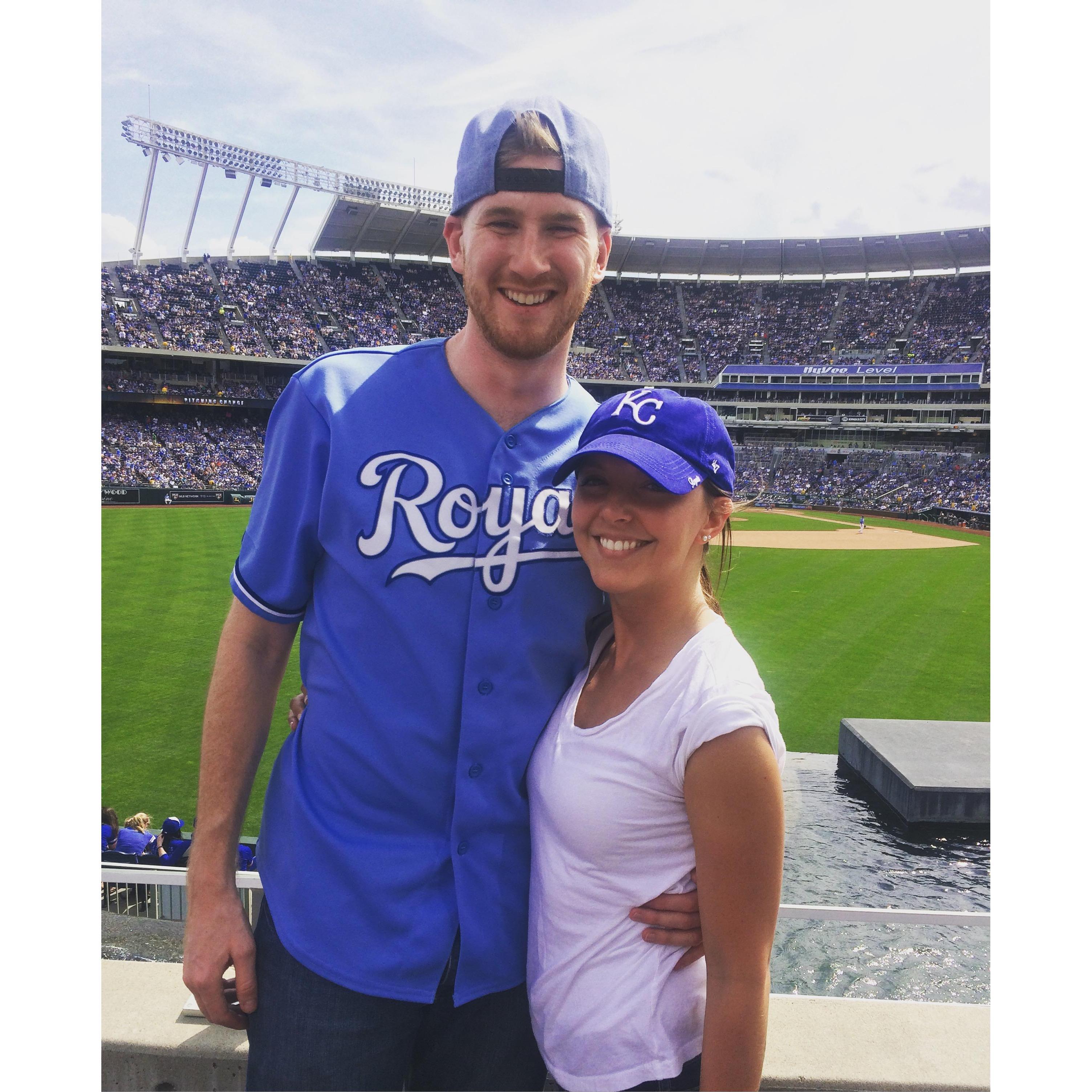 Our very first picture together. I came to KC to spend Cameron's birthday weekend with him and bought us tickets to the Royals game.