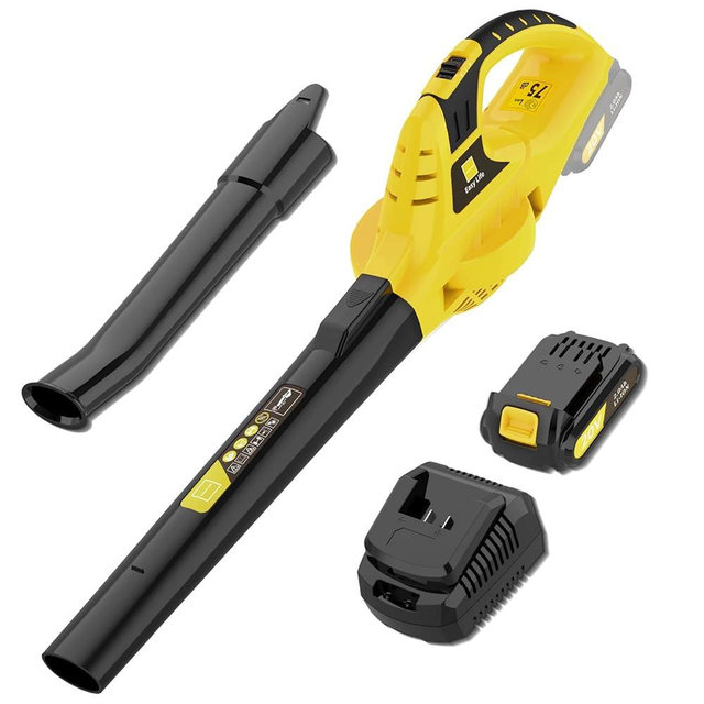 Leisch Life Leaf Blower Cordless,21V Handheld Electric Leaf Blower with Battery and Charger, 2 Speed Mode, Lightweight Battery Powered Leaf Blowers for Lawn Care,Patio, Yard, Sidewalk,Snow Blowing