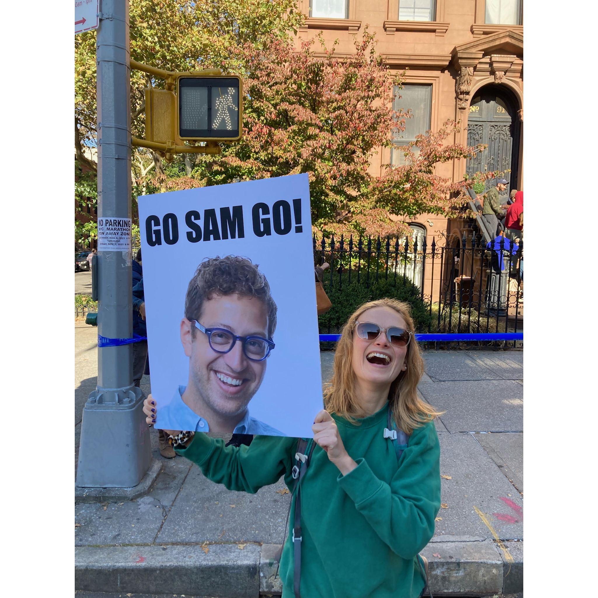Sam ran the NYC marathon if anyone has managed to forget!