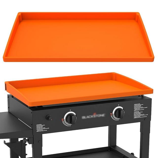 Silicone Griddle Cover for Blackstone Grill 28 Inch,Full-Edge Protective Blackstone Cover,Heavy Duty Food Grade Blackstone Silicone Mat,All Season Blackstone Griddle Accessories(Orange)