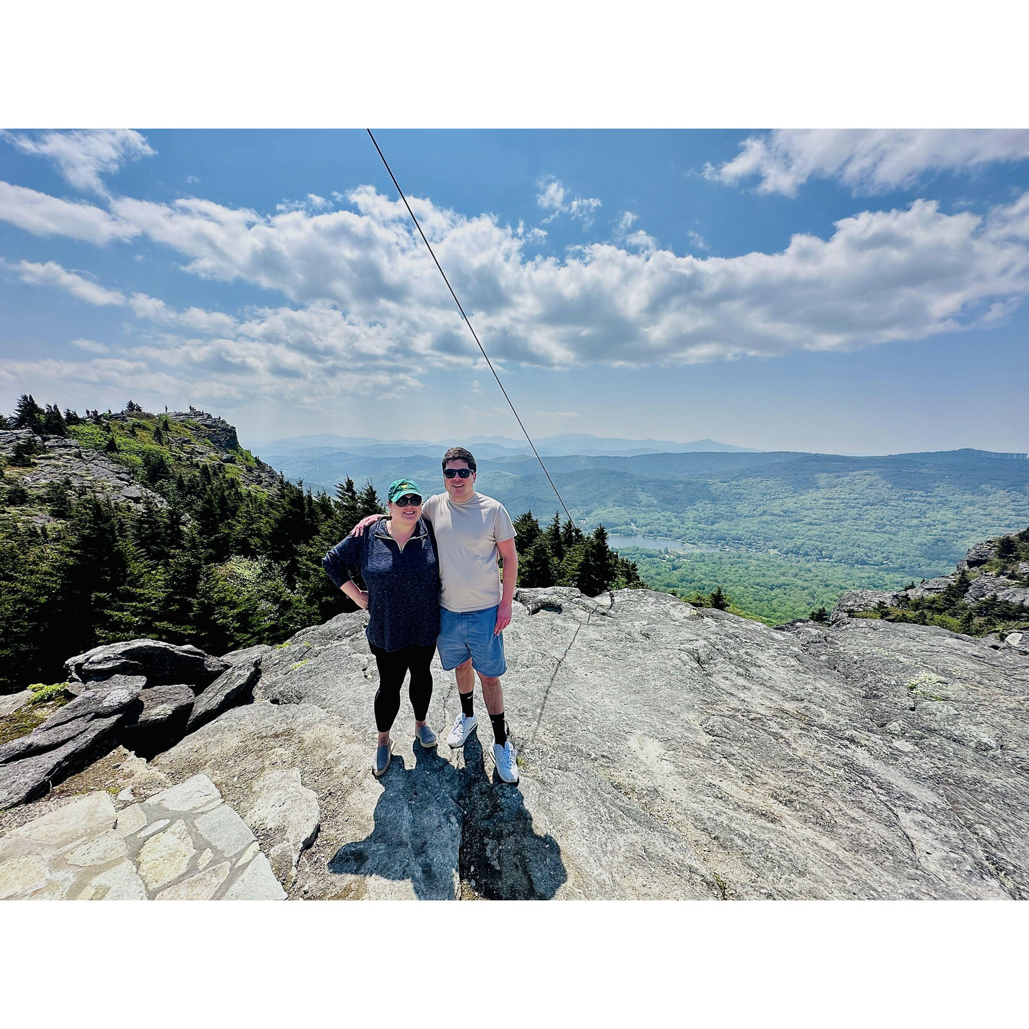 Our first trip to Grandfather Mountain and our first photo together!