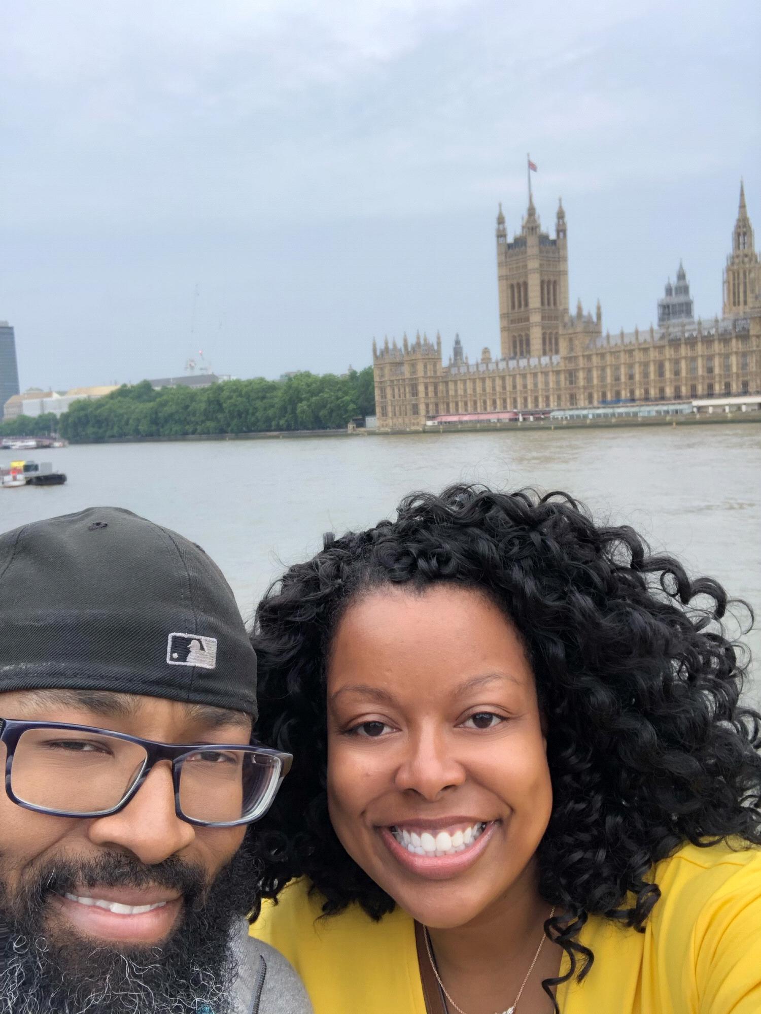 This was a great picture with the Houses of Parliament I. The background. (June 23, 2019)