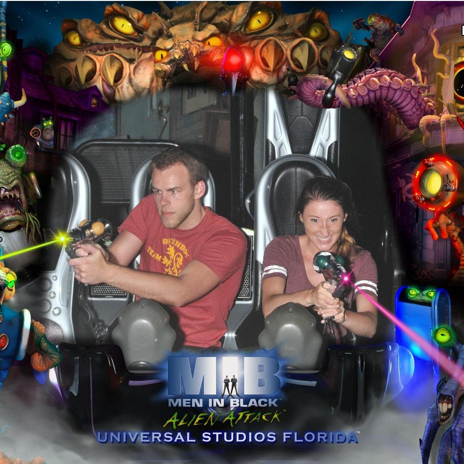 Brad's favorite ride in Universal Studios, Florida! It got a little competitive come round 14 or so...